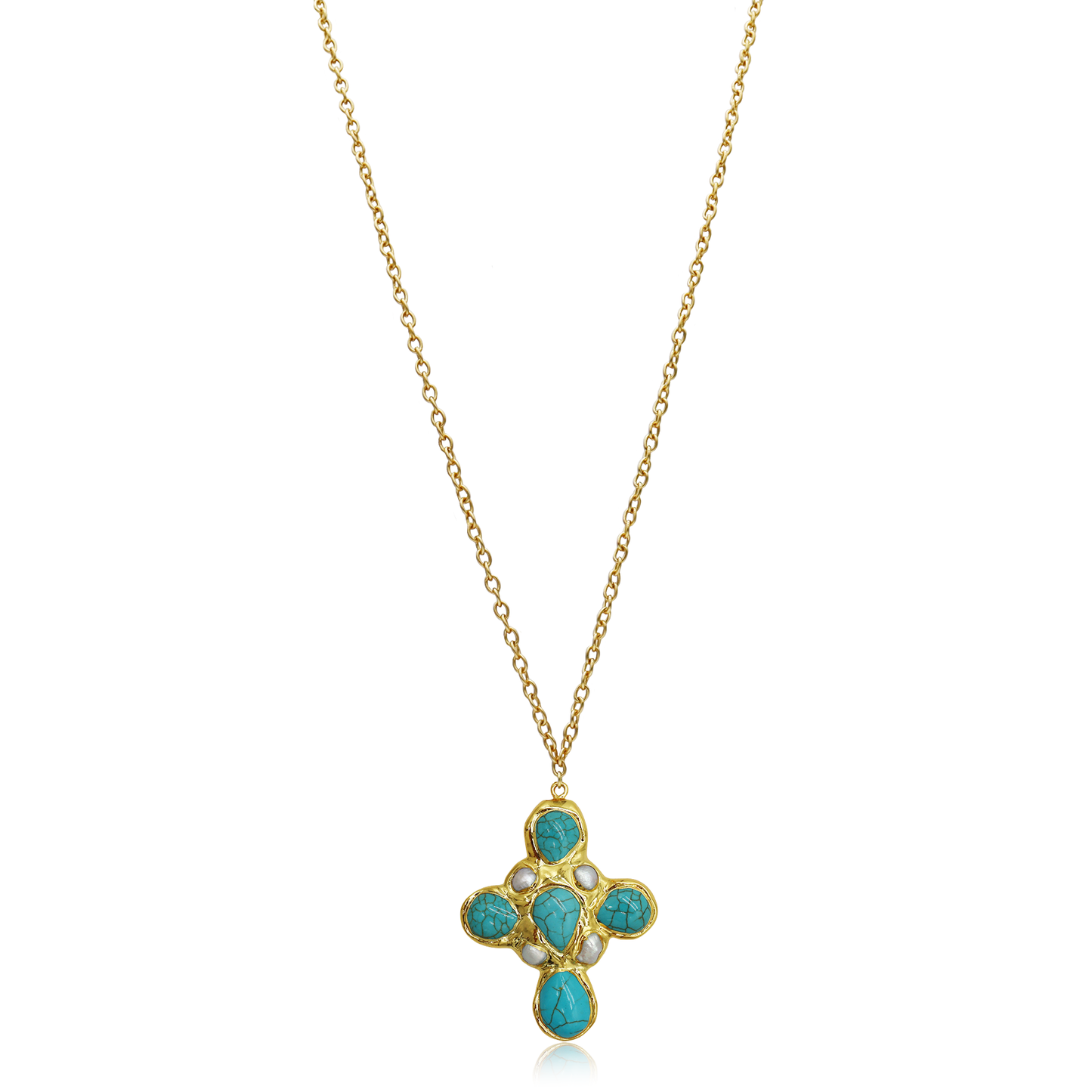 Coastal Glow Cross Necklace - Summer Jewelry