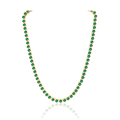 Bezel Tennis Necklace Emerald