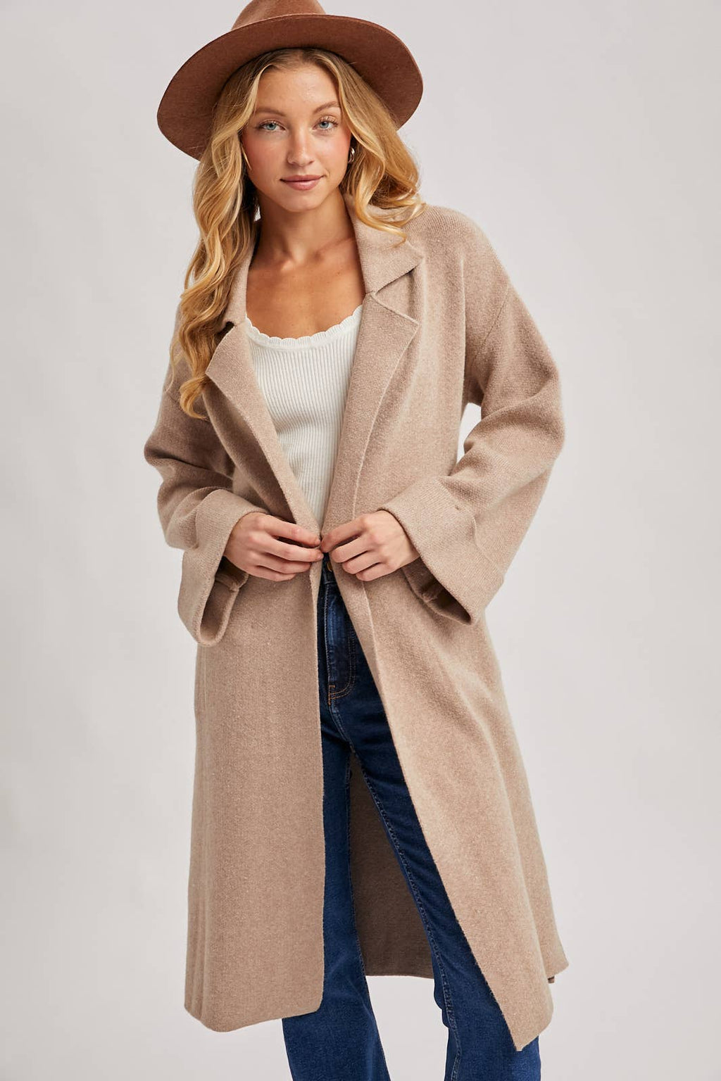 EFFORTLESS KNITTED TRENCH COAT