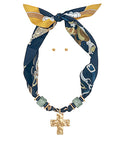Cross Scarf Necklace