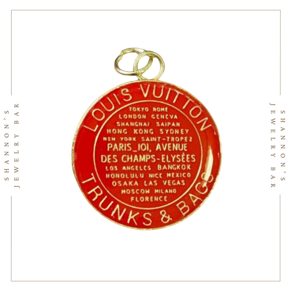 Louis Vuitton Charm Zipper Pull LV Enamel Trunks & Bags Tag
