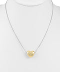 Two tone Heart Necklace