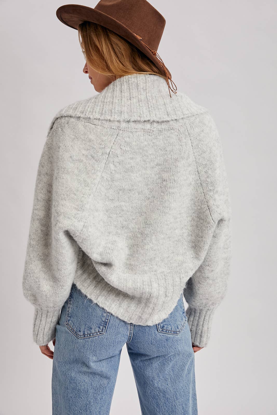 CROPPED CHUNCKY KNIT SWEATER SHRUG