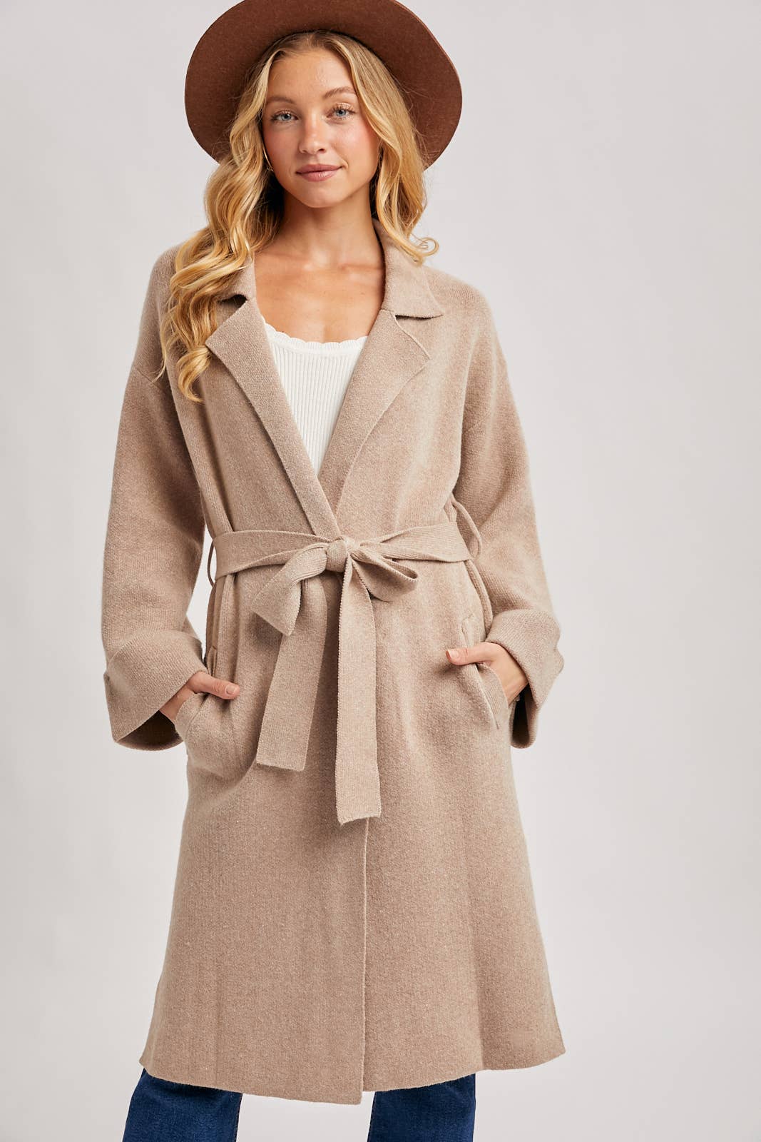 EFFORTLESS KNITTED TRENCH COAT