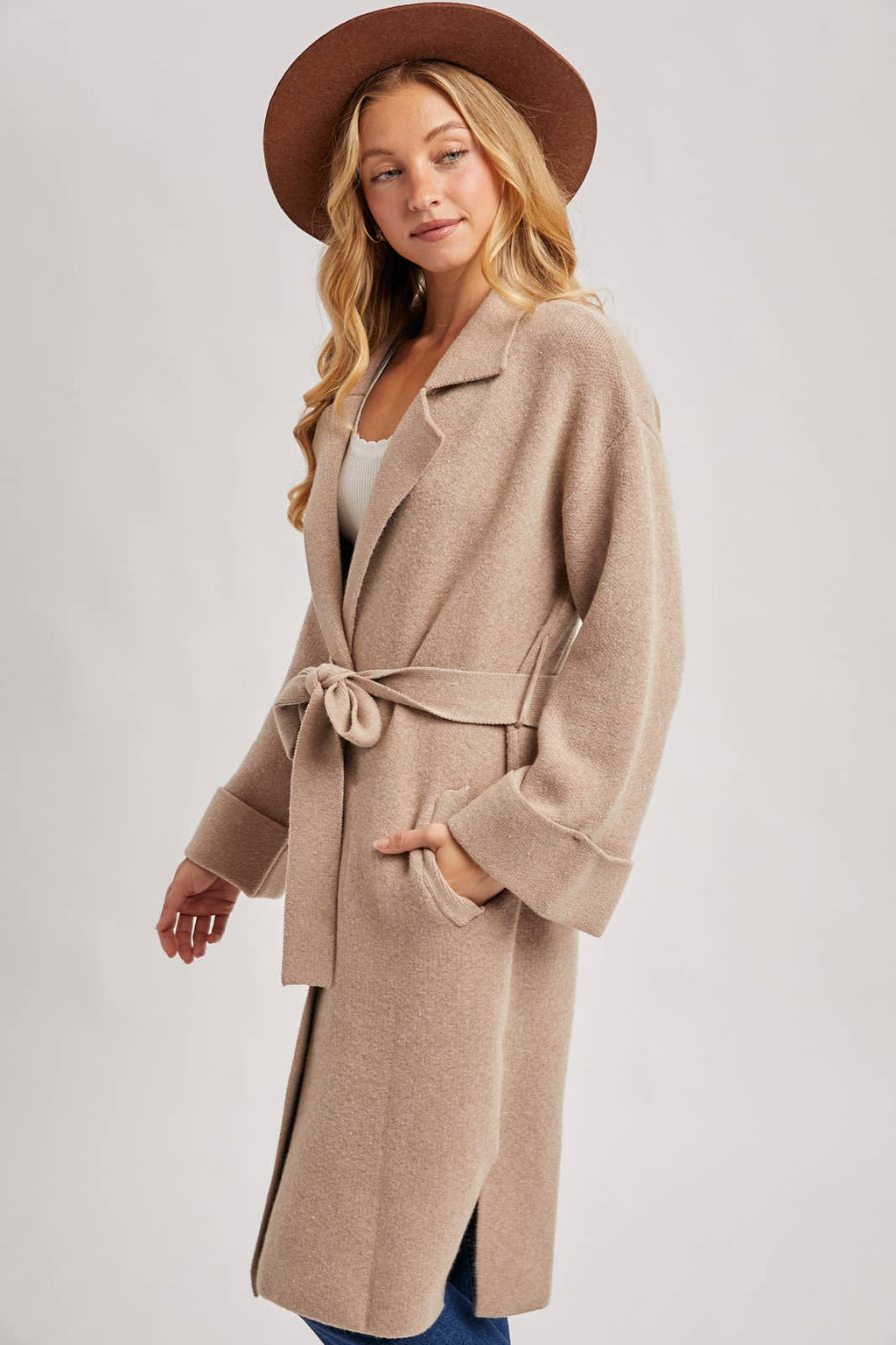 EFFORTLESS KNITTED TRENCH COAT