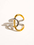 Lior 18K Gold Non-Tarnish Abstract Two Tone Ring