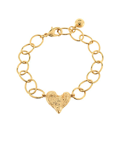 Hammered Heart Bracelet