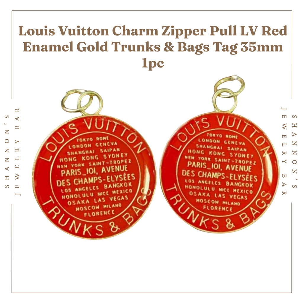 Louis Vuitton Charm Zipper Pull LV Enamel Trunks & Bags Tag
