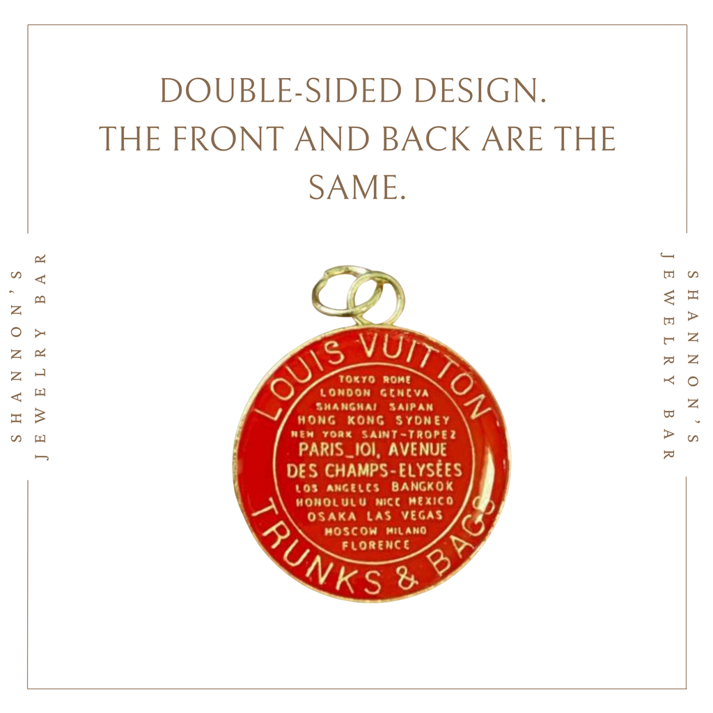 Louis Vuitton Charm Zipper Pull LV Enamel Trunks & Bags Tag