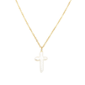 Fresh Water Pearl Cross Necklace Waterproof